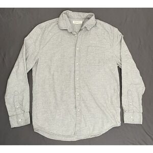 NEW! Aeropostale Men's Large Gray Button Down Long Sleeve Dress Shirt